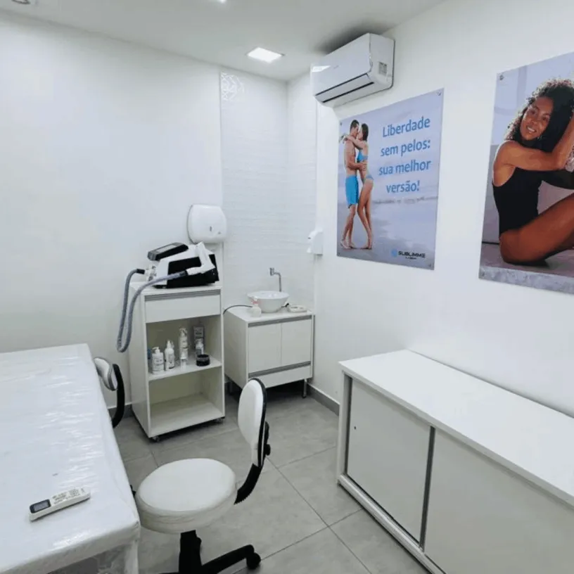 Sala de limpeza de pele da Sublimme Laser